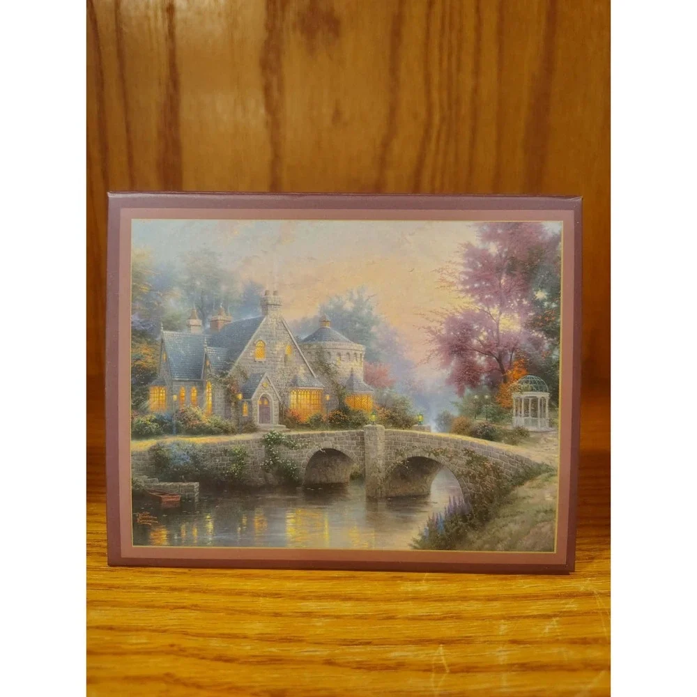 Thomas Kinkade Lamplight Manor Notes Box, Includes 200 Sheets, 2002, #2687